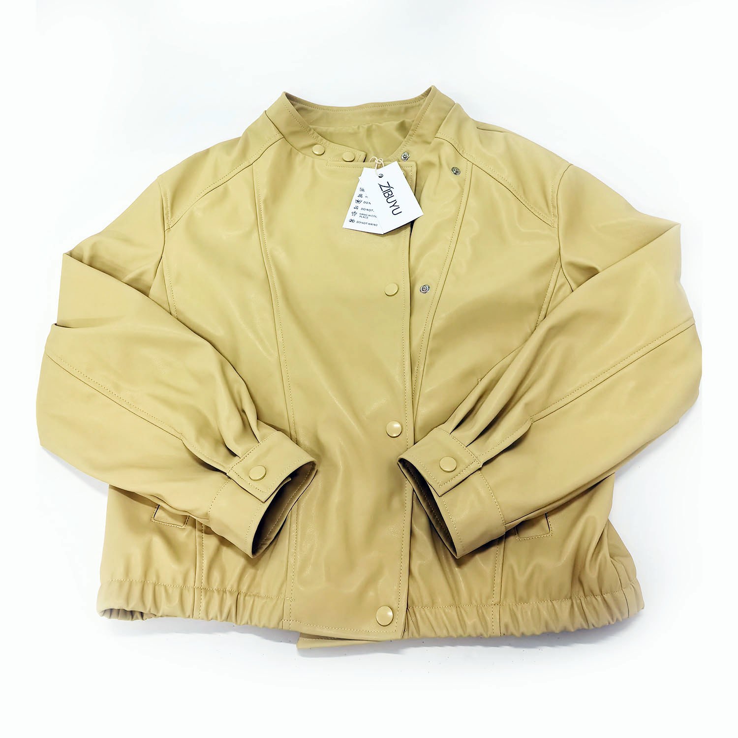 Yousify Womens Cropped Jacket Lightweight Batwing Sleeve Trendy Casual Short Trench Coats Button Up Outerwear